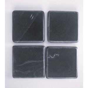 GREY MARBLE SQUARE COASTERS - SET OF 4